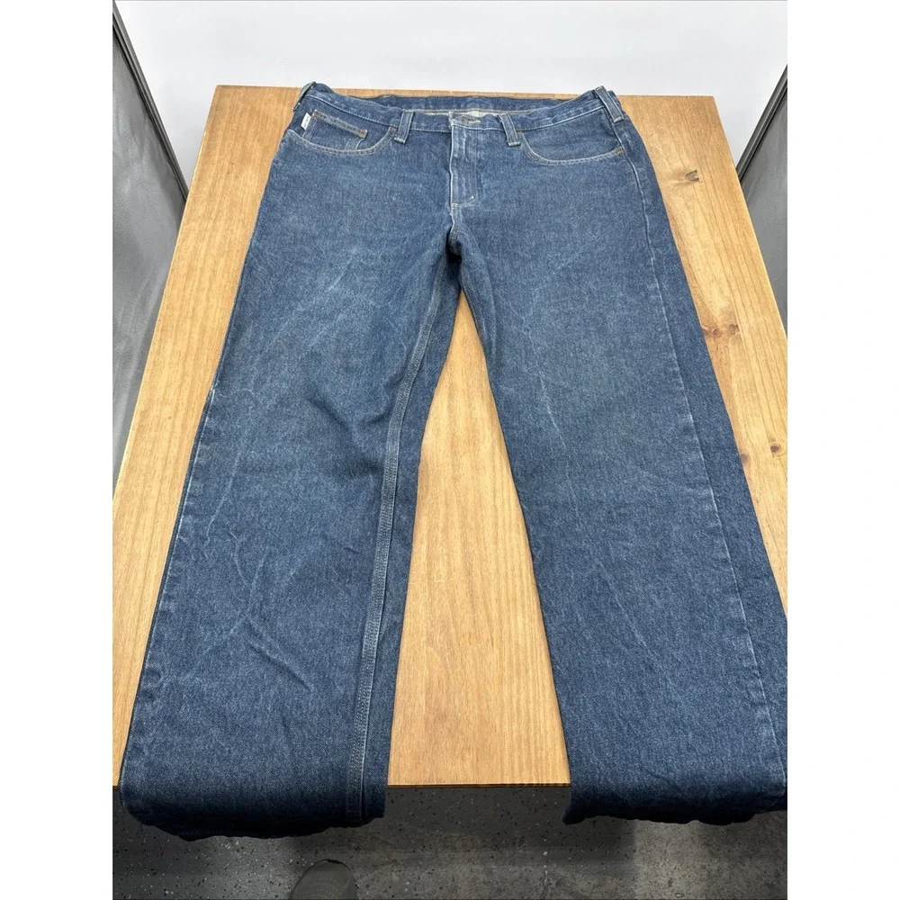 Carhartt B480 DVB Traditional Fit Blue Denim‎ Jeans Mens 38x34 Workwear Grunge
